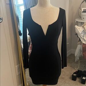 B Darlin Black Long Sleeve Dress